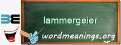 WordMeaning blackboard for lammergeier